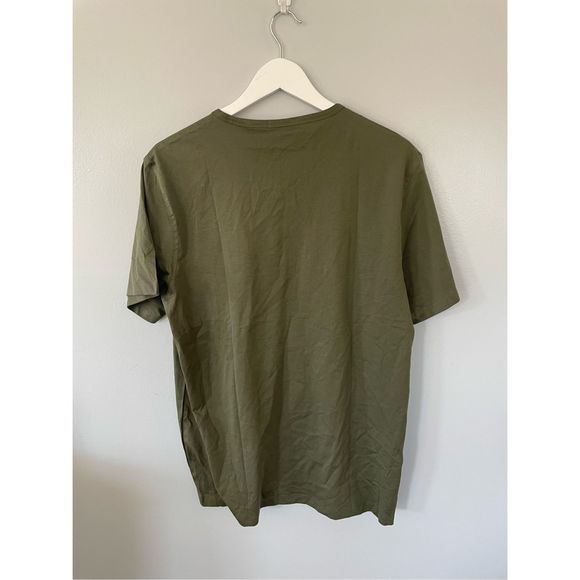 Theory Men’s Large Precision T-Shirt Olive Branch Luxe Cotton NWT - Picture 5 of 5
